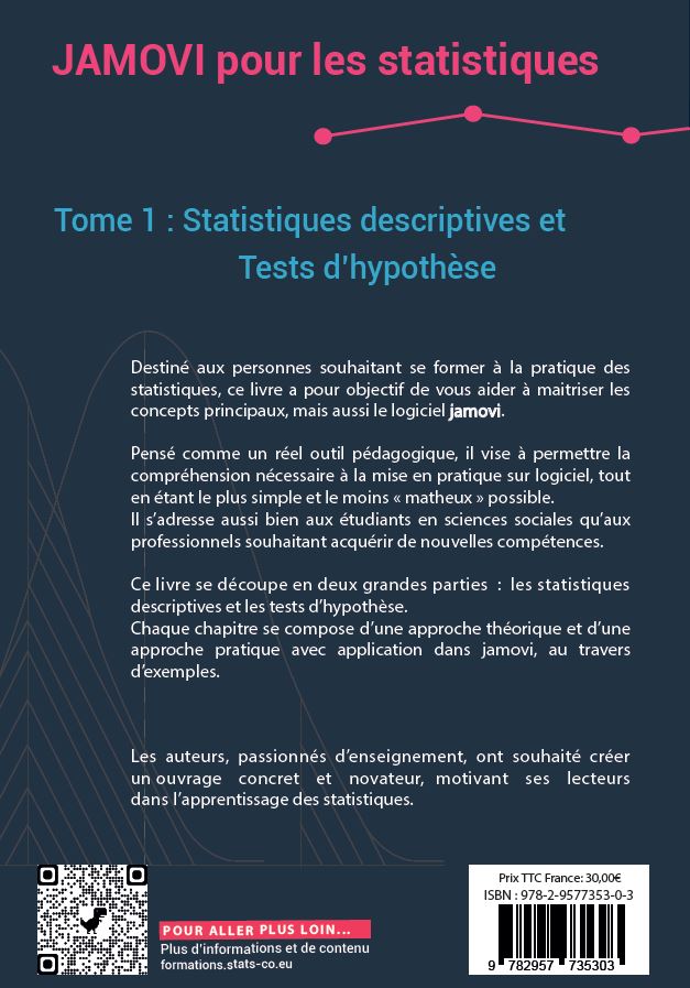 Jamovi pour les Statistiques, Tome 1 : Statistiques descriptives et tests d’hypothèses